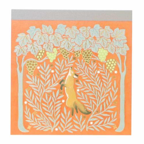 Naffy メモ帳 メモパッド きつねとぶどう 伝言 かわいい グッズ メール便可