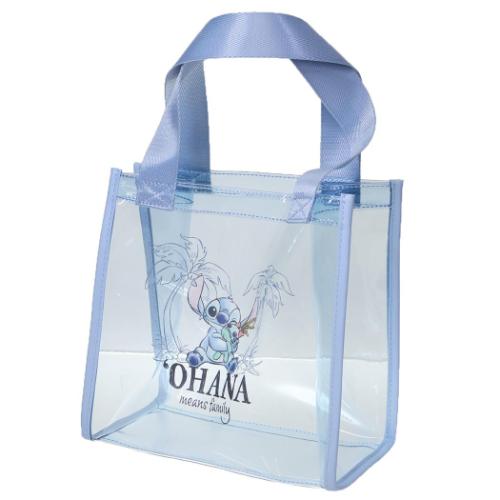 リロ＆スティッチ トートバッグ PVCクリアトートS 水彩 スティッチ＆スクランプ ディズニー キャラクター グッズ