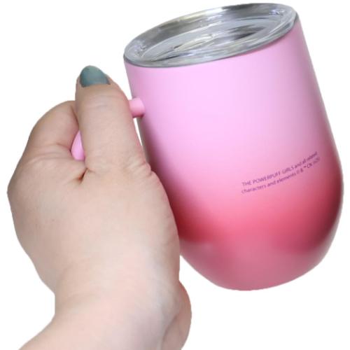 パワーパフガールズ マグカップ グラデーション蓋付きステンレスマグ 320ml ブロッサム キャラクター グッズ
