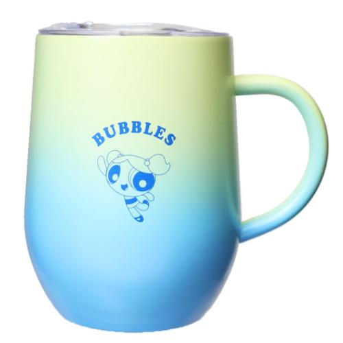 パワーパフガールズ マグカップ グラデーション蓋付きステンレスマグ 320ml バブルス キャラクター グッズ