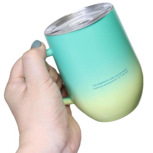 パワーパフガールズ マグカップ グラデーション蓋付きステンレスマグ 320ml バターカップ キャラクター グッズ