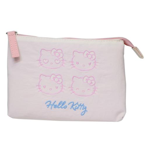 ハローキティ コスメポーチ 3ポケットポーチ フェイス サンリオ キャラクター グッズ メール便可