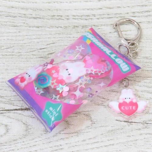 パロディマート キーリング エアーキーホルダー うさマロ かわいい グッズ メール便可