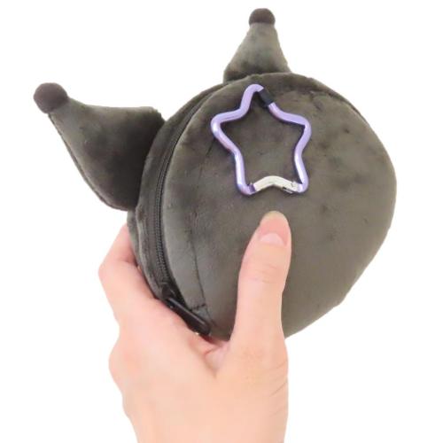 クロミ ミニポーチ カナビラ付きフェイスポーチ サンリオ キャラクター グッズ