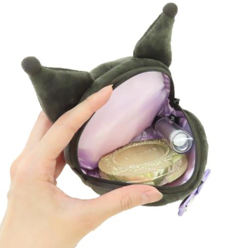 クロミ ミニポーチ カナビラ付きフェイスポーチ サンリオ キャラクター グッズ