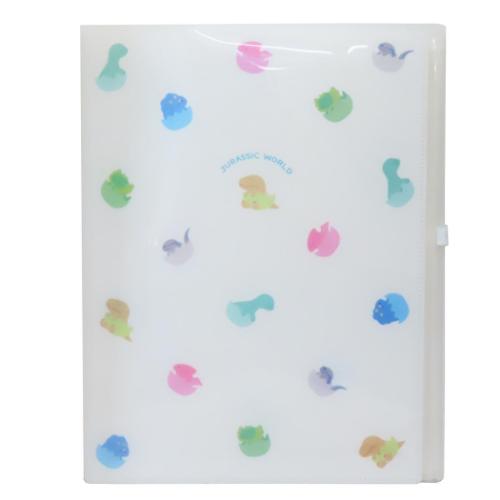 ちびジュラシックワールド ポケットファイル ファスナー付き6ポケットファイル A4 チラシ 恐竜 映画キャラクター グッズ