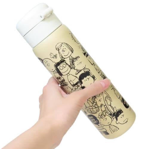スヌーピー 保温保冷水筒 ワンプッシュステンレスボトル 480ml ピーナッツ ギャング ピーナッツ キャラクター グッズ