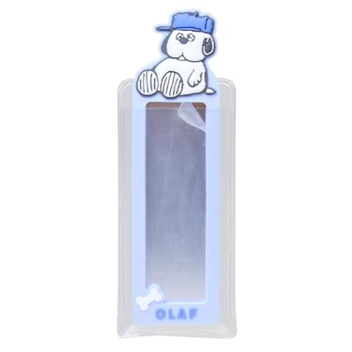 スヌーピー 手鏡 スリムラバーミラー オラフ ピーナッツ キャラクター グッズ メール便可