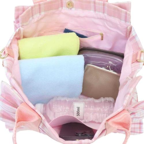 マイメロディ 斜め掛けかばん フリル横型トートバッグ 50th アニバーサリー サンリオ キャラクター グッズ