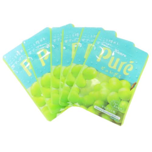 ピュレグミ 小分けビニール袋 チャック付き袋 6枚入り A7サイズ マスカット かわいい グッズ メール便可