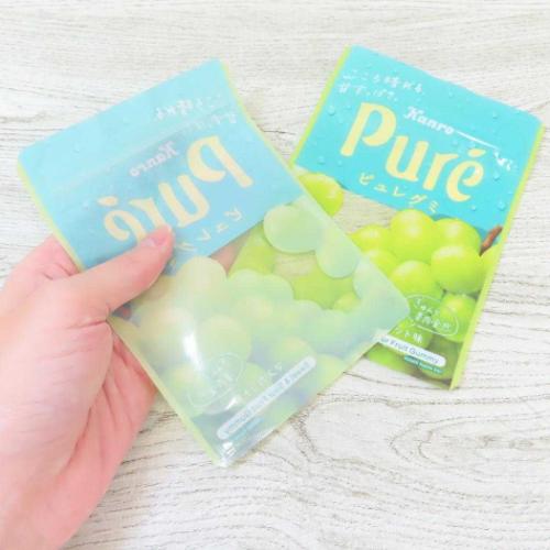 ピュレグミ 小分けビニール袋 チャック付き袋 6枚入り A7サイズ マスカット かわいい グッズ メール便可