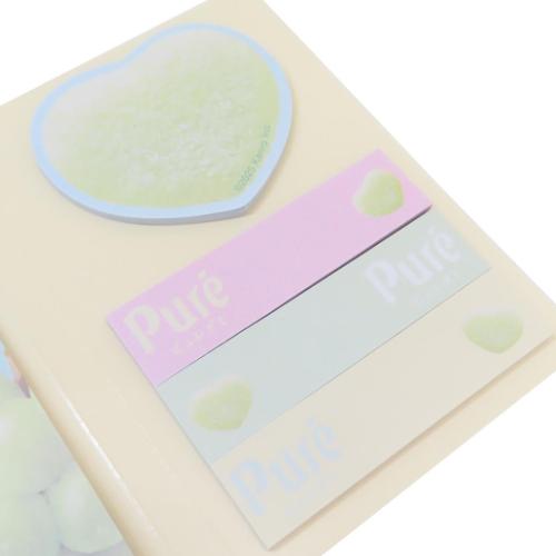 ピュレグミ 付箋 ブック型付箋 マスカット かわいい グッズ メール便可
