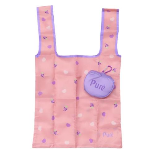 ピュレグミ ショッピングバッグ ポーチ付きエコバッグ グレープ かわいい グッズ メール便可