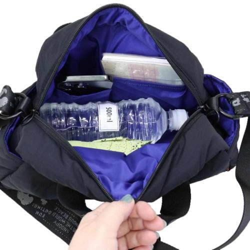 スヌーピー ショルダーバッグ IP.デリPadded.Peanuts-0S DELIミニバッグ m-black ピーナッツ キャラクター グッズ