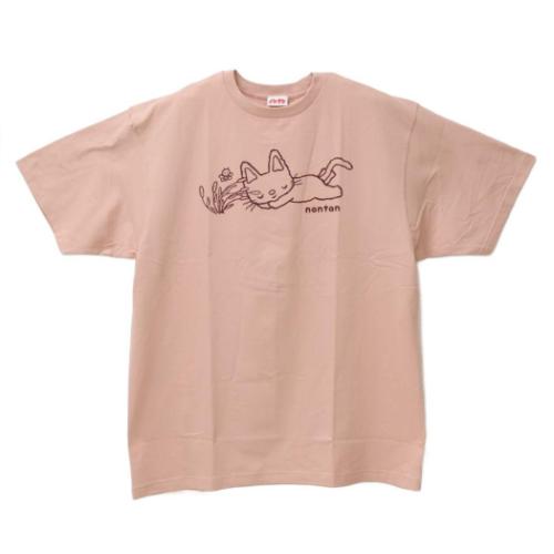ノンタン Tシャツ リラックスT-SHIRTS こちょこちょ ダスティピンク XXXLサイズ 絵本キャラクター グッズ メール便可