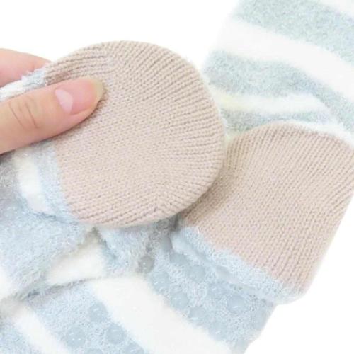 女性用防寒靴下 かかと保湿ルームソックス モイストボーダー 防寒用品 寒さ対策 つま先なし オープントゥー グッズ