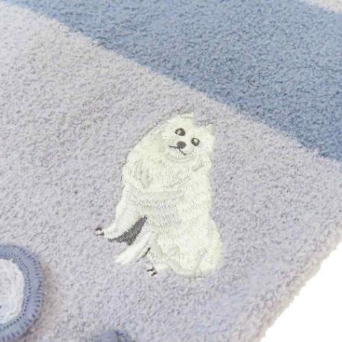 はらまき もこもこ腹巻き ムームーサモエド ブルー ウォーマー雑貨 グッズ