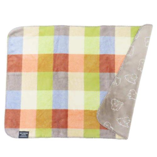 ひざ掛け毛布 リバーシブルブランケット パピーチェック ベージュ 防寒対策 あったかグッズ グッズ