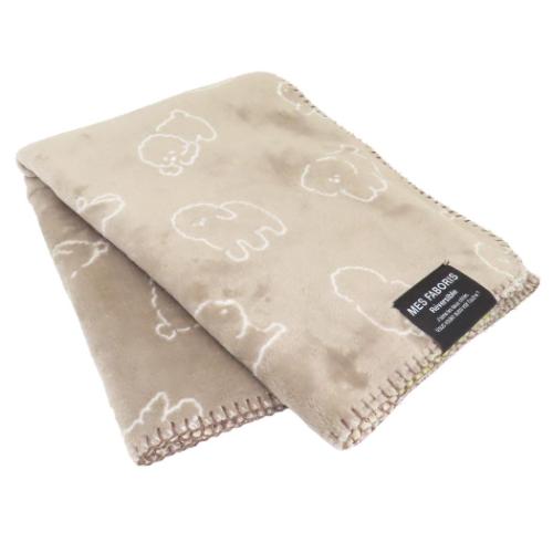 ひざ掛け毛布 リバーシブルブランケット パピーチェック ベージュ 防寒対策 あったかグッズ グッズ