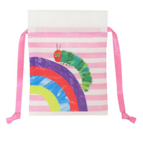 はらぺこあおむし ミニ巾着袋 豆巾着 虹 エリックカール 絵本キャラクター グッズ メール便可