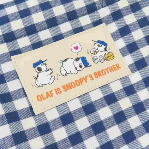 スヌーピー ランチバッグ ランチトート オラフ ネイビーチェックシリーズ ピーナッツ キャラクター グッズ メール便可