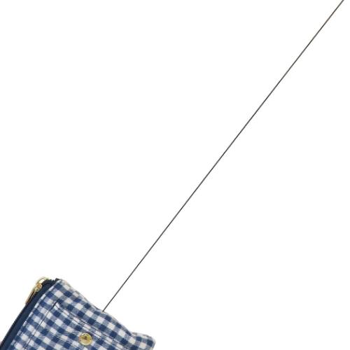 スヌーピー キーケース＆定期入れ パスポーチ リール付き オラフ ネイビーチェックシリーズ ピーナッツ キャラクター グッズ メール便可