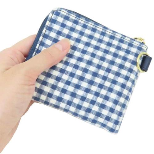 スヌーピー ミニ財布 ミニウォレット オラフ ネイビーチェックシリーズ ピーナッツ キャラクター グッズ メール便可
