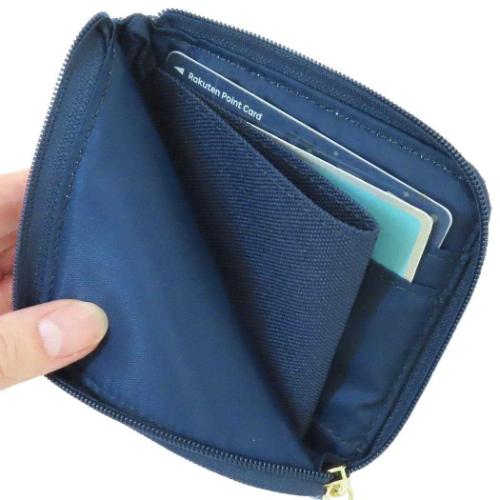 スヌーピー ミニ財布 ミニウォレット オラフ ネイビーチェックシリーズ ピーナッツ キャラクター グッズ メール便可