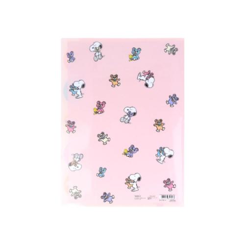 スヌーピー ポケットファイル ダイカットクリアファイル5P A4 パステル ピーナッツ キャラクター グッズ メール便可