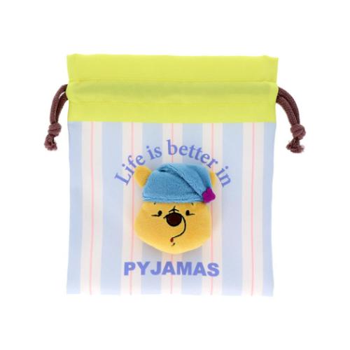 くまのプーさん 巾着袋 ぬいぐるみ巾着 パジャマ ディズニー キャラクター グッズ メール便可