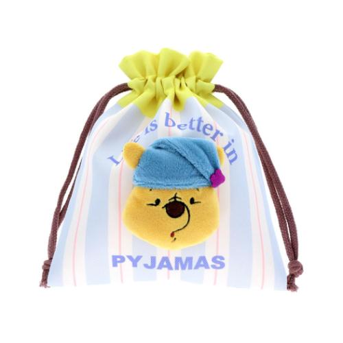 くまのプーさん 巾着袋 ぬいぐるみ巾着 パジャマ ディズニー キャラクター グッズ メール便可