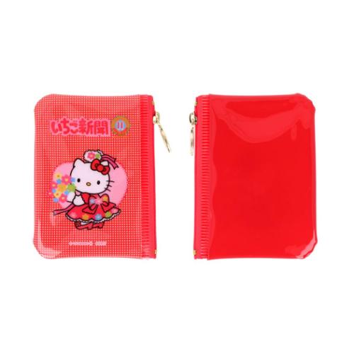 ハローキティ ミニポーチ クリアミニポーチ 全8種の内どれか1つ いちご新聞 サンリオ キャラクター グッズ メール便可