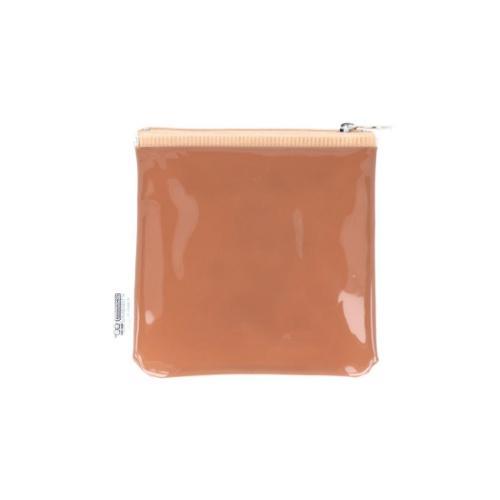 スヌーピー ミニポーチ フラットスクエアポーチ ブラウン ピーナッツ キャラクター グッズ メール便可