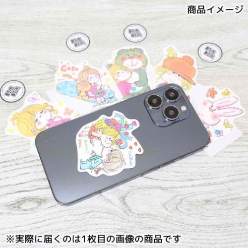 水森亜土 ダイカットシール ミニデコステッカー ウサギ キャラクター グッズ メール便可