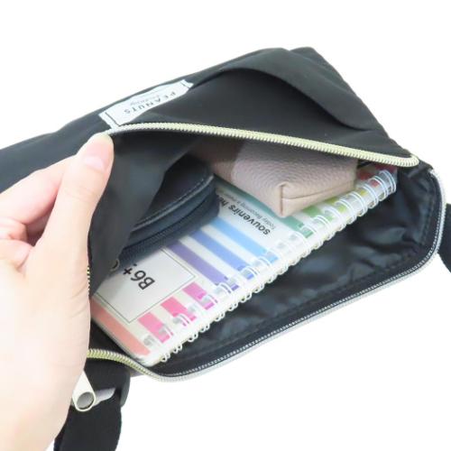 スヌーピー 斜め掛けかばん ショルダーバッグ BK Myselect ピーナッツ キャラクター グッズ メール便可