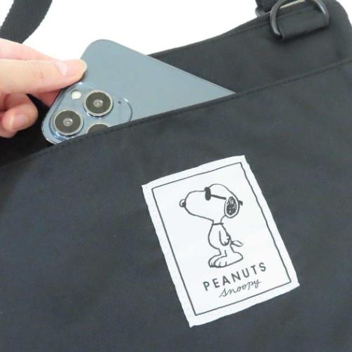 スヌーピー 斜め掛けかばん ショルダーバッグ BK Myselect ピーナッツ キャラクター グッズ メール便可