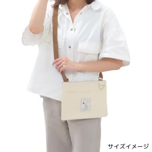 スヌーピー 斜め掛けかばん ショルダーバッグ BK Myselect ピーナッツ キャラクター グッズ メール便可