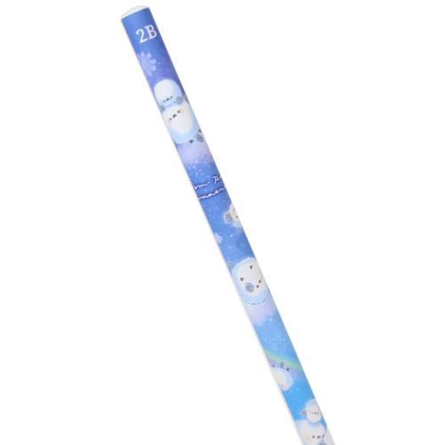 ずっとシマエナガ 鉛筆 2B 丸軸 ぽんぽんシマエナガ かわいい グッズ メール便可