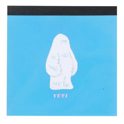 ミカクニン メモ帳 メモパッド スクエア イエティ おもしろ文具 グッズ メール便可