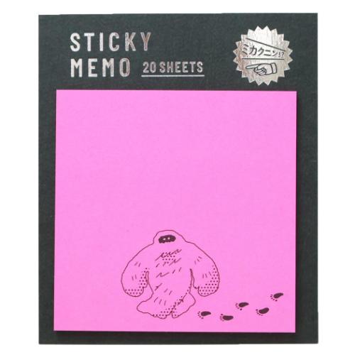 ミカクニン 付箋 蛍光ふせん ビッグフット おもしろ文具 グッズ メール便可