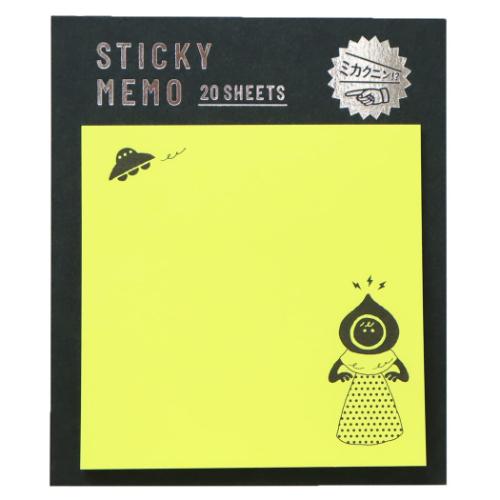 ミカクニン 付箋 蛍光ふせん フラットウッズモンスター おもしろ文具 グッズ メール便可