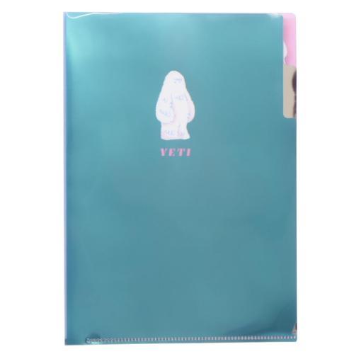 ミカクニン ポケットファイル A5ポケットクリアファイル イエティ おもしろ文具 グッズ メール便可