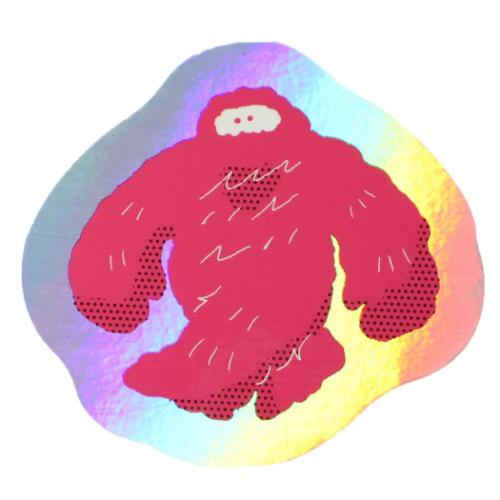 ミカクニン ダイカットシール オーロラステッカー ビッグフット おもしろ文具 グッズ メール便可