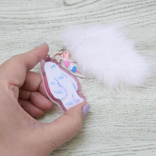 ミカクニン キーリング ジャラジャラキーホルダー イエティ おもしろ雑貨 グッズ メール便可