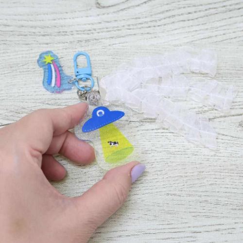 ミカクニン キーリング ジャラジャラキーホルダー UFO おもしろ雑貨 グッズ メール便可