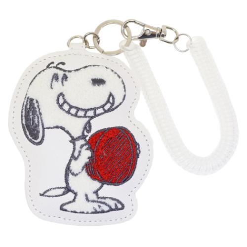 スヌーピー 定期入れ ダイカット刺繍パスケース WH ピーナッツ キャラクター グッズ メール便可