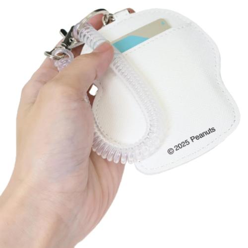 スヌーピー 定期入れ ダイカット刺繍パスケース WH ピーナッツ キャラクター グッズ メール便可