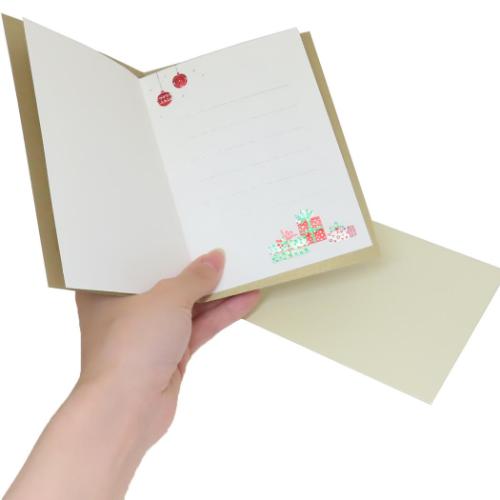 CHRISTMAS グリーティングカード クリスマスイタリアカード 金 ギフト雑貨 封筒付き CHRISTMAS Xmasカード グッズ メール便可