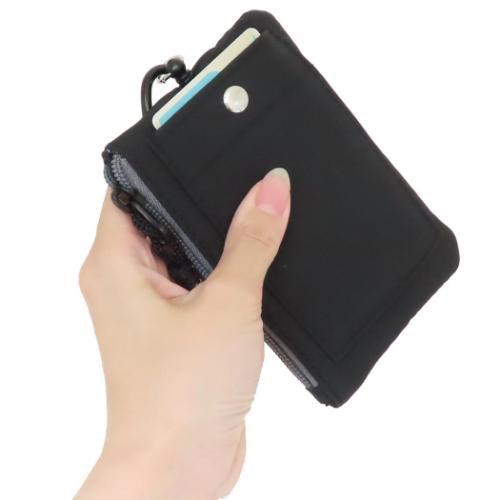 スヌーピー 定期入れ リール付きパスポーチ BK ブラック ピーナッツ キャラクター グッズ メール便可