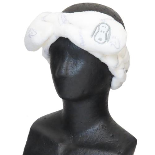 スヌーピー ヘアアクセ リボンヘアバンド オフホワイト ピーナッツ キャラクター グッズ